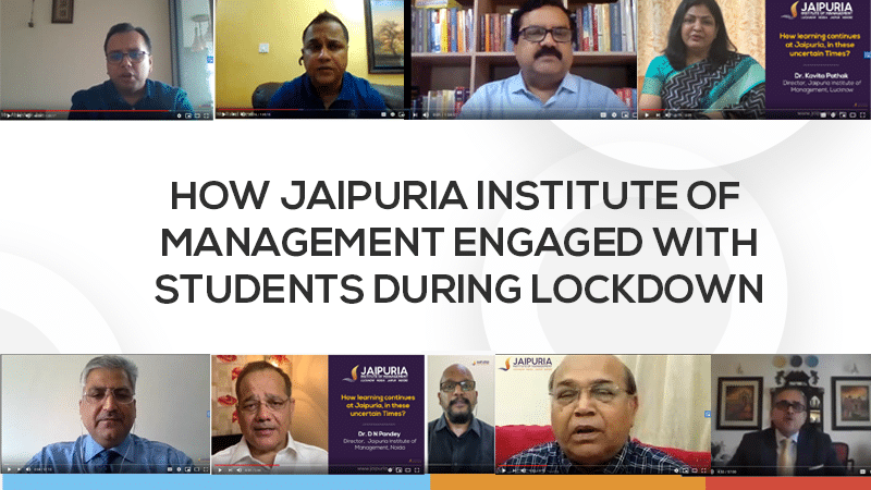 Jaipuria Institute of Management engagement with PGDM students During Lockdown