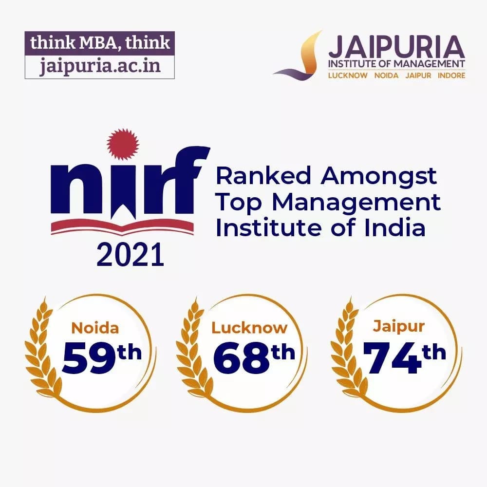 jaipuria best B School NIRF Ranking